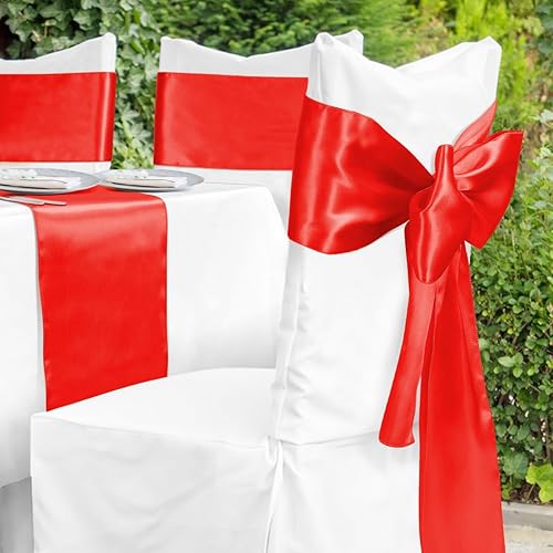 Vista 63 de Babenest - 10 lazos para sillas de satén para bodas, banquetes o fiestas de Navidad, baby shower eventos decoración (dorado)