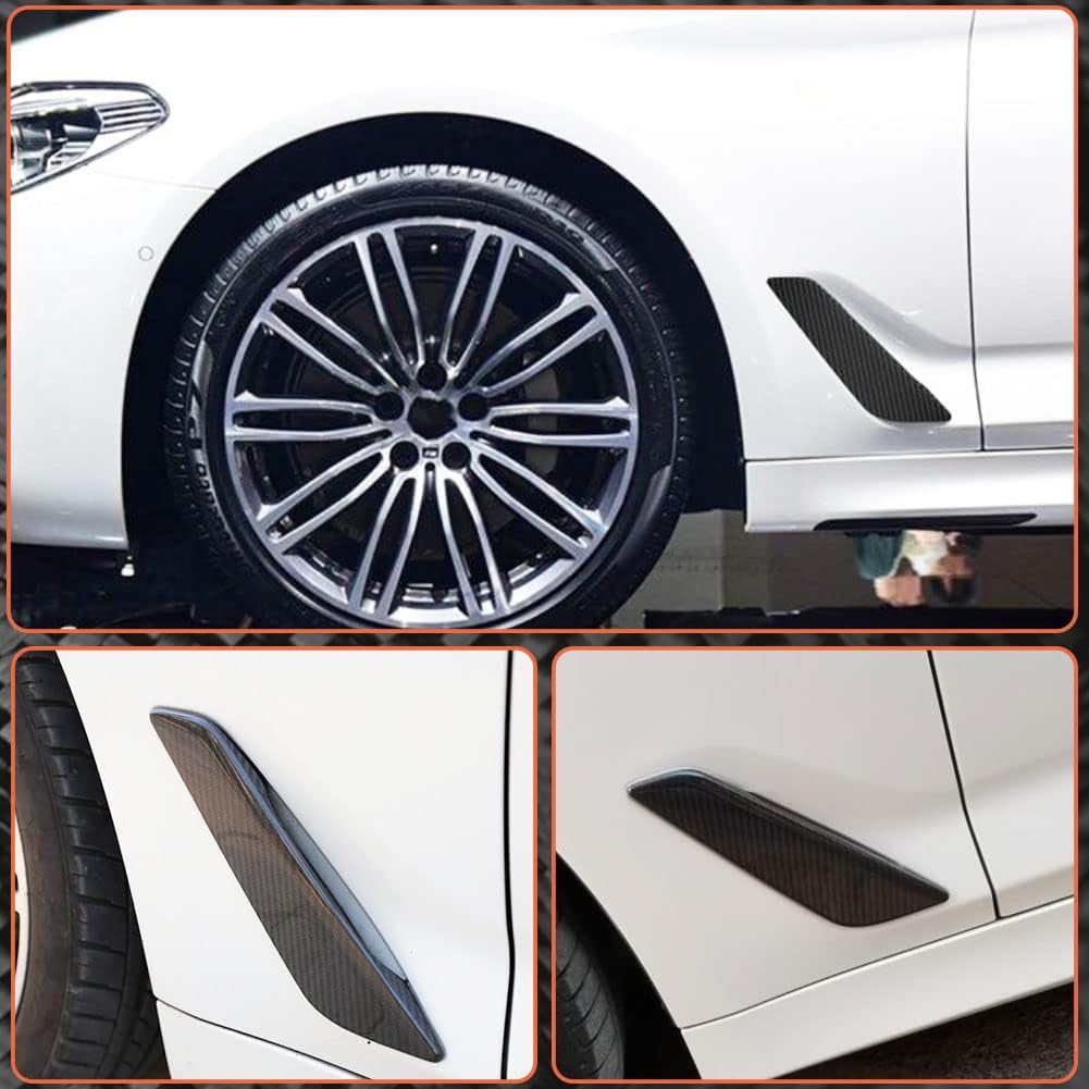 Dry Carbon Fiber Front Fender Vent for BMW 5 Series G30 G31 G38 2017-2019 530i 540i M Sport/Base Sedan 4-Door Side Air Spoiler Trims Decoration Stickers 2pcs Factory Outlet
