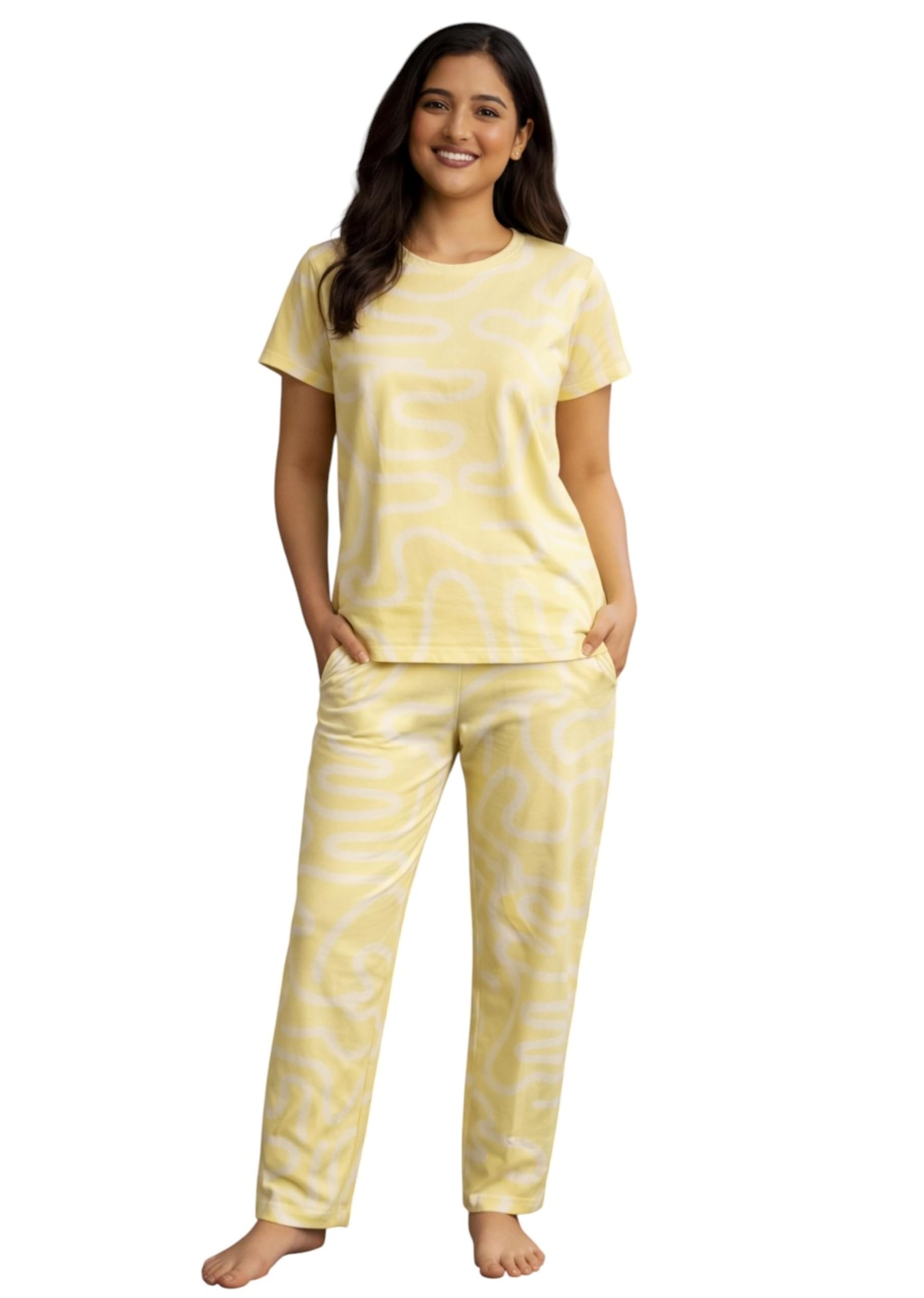 nosequeen Women’s Printed Pajama Top Set Night Suit Coord Night Dress for Sleepwear-picture-3