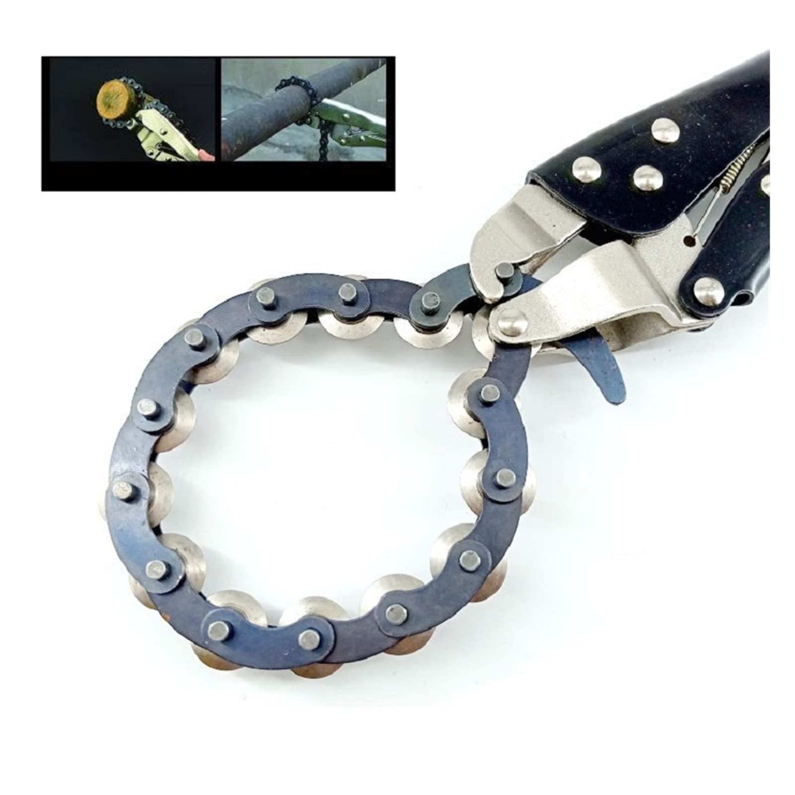 Dopasowanie do ciężkiego łańcucha łańcucha obcinarki szczypce do blokowania samochodów rurki wydechowej Cięcie Max Cut 80mm Średnica (Color : Pipe Cutter 0.77KG)
