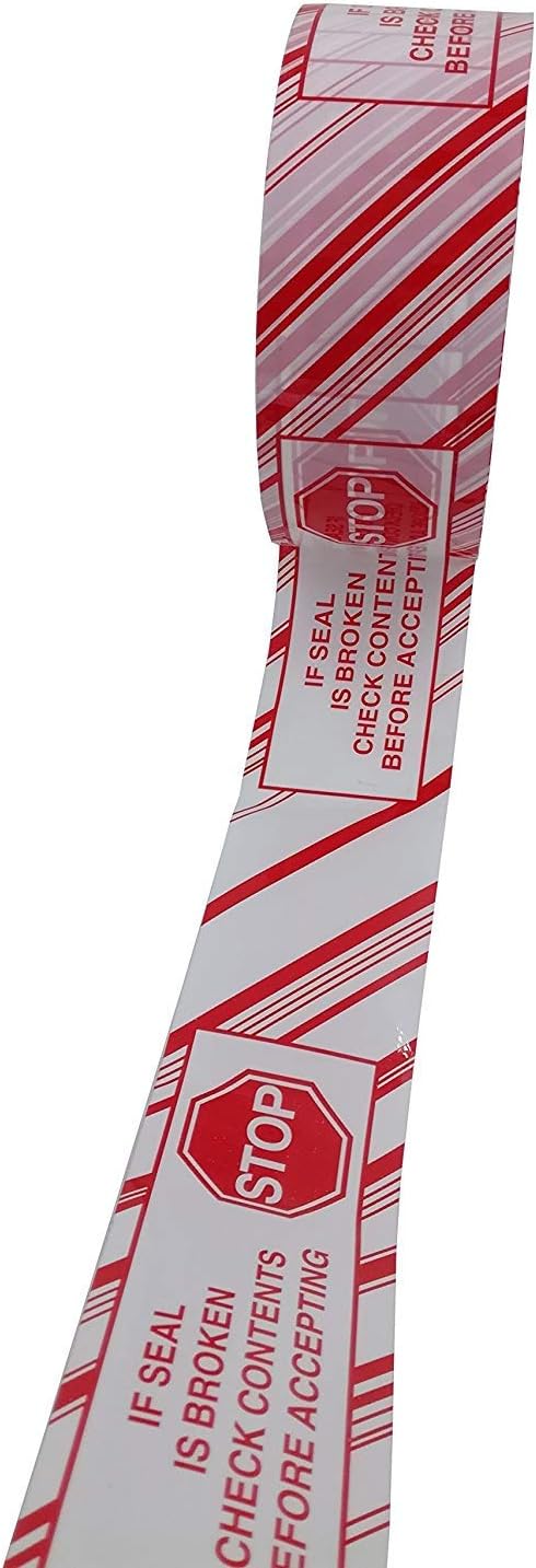 iMBAPrice Security Tape - Printed Message"IF Seal is Broken Check Contents Before Accepting" 6 Roll of 110 Yards(330 Feet x 6) 2" Wide Stop Sign Shipping Packaging Tape
