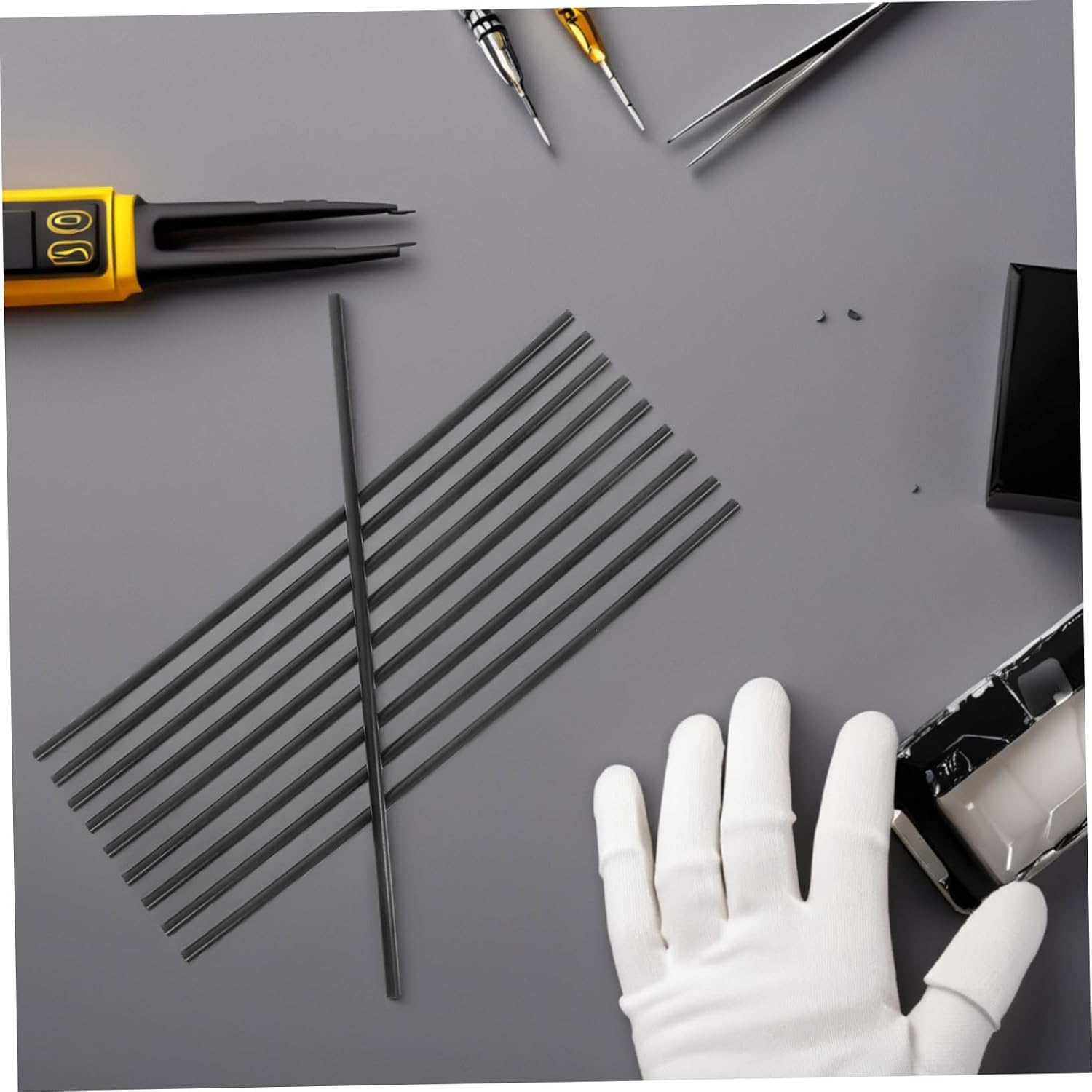 10PCS Black Pom Plastic Rods High Hardness Dowels for Crafting DIY Projects Model Making Versatile Plastic Sticks for Handcrafts and Engineering Use