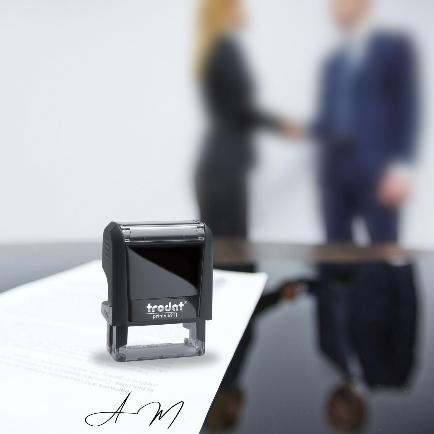 Timbro Autoinchiostrante Trodat Printy 4911 Per Firma - Nero, 38x14mm, Ricaricabile - Foto 5