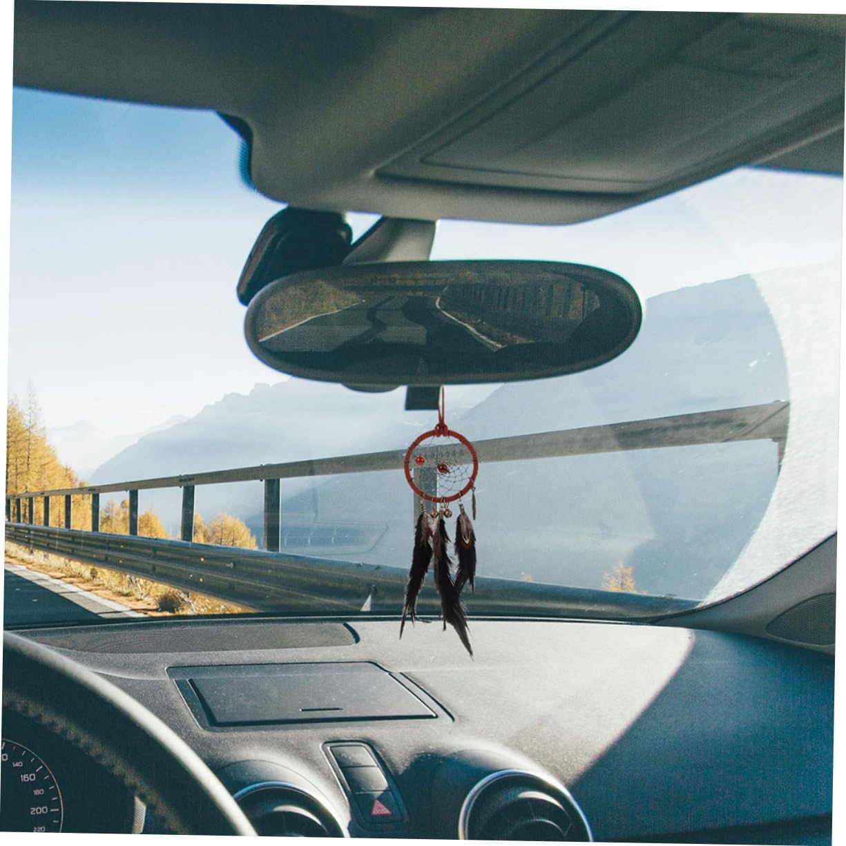 OUNONA 2pcs Dream Catcher Car Hanging Ornament Small Vehicle Accessory for Rear View Mirror Creative Car Charm Decoration Interior Aesthetic for Auto