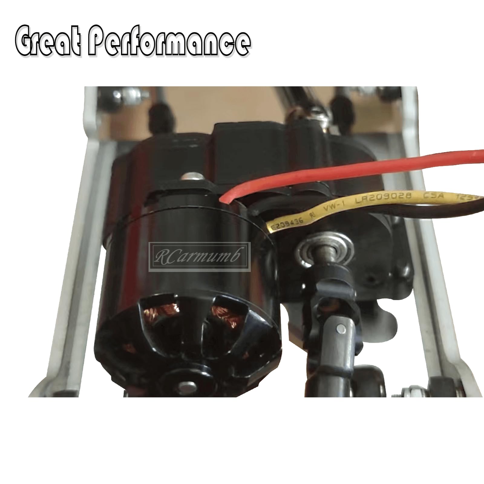 Boîte De Vitesses Centrale Avec Support Moteur – RC 1/10 Crawler AX10 SCX10 – Métal Gris/Rouge – Anti-poussière