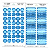 Name Bubbles - Custom Name Labels for Daycare, School, & Camp (74 Labels) - Personalized Daycare Labels, Iron-On, Stick-On Labels for Clothing Tags, Water Bottles, & School Supplies (One Color)