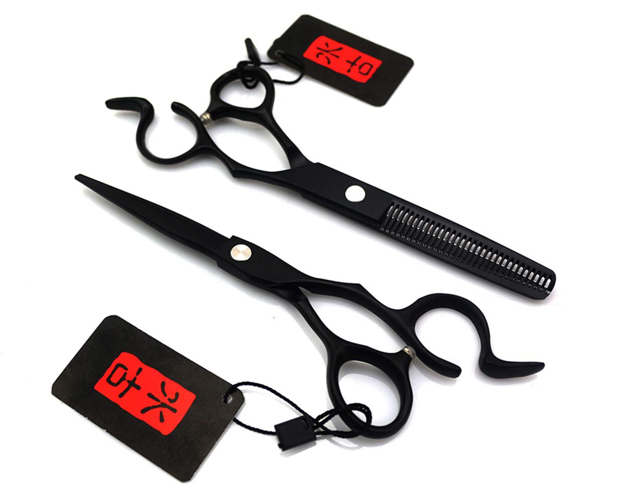 Juego Combinado de Tijeras de peluquería Profesional de Corte Fino y Plano, Kit de Tijeras de barbero de Corte preciso y Afilado, Mujeres y Hombres