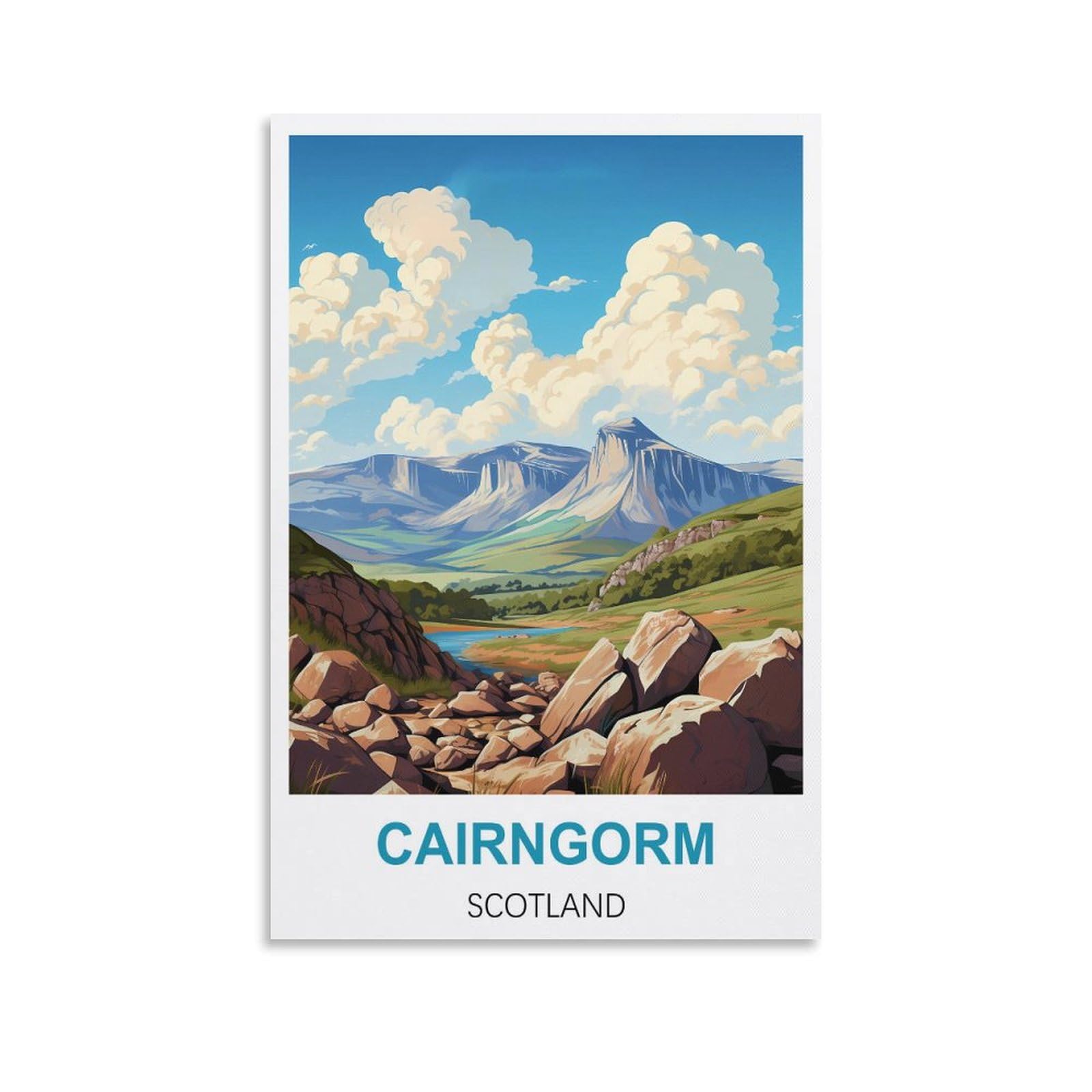 Vintage Metal Tin Sign Funny,Cairngorm Scotland,Funny Retro Metal Wall Decor Decorative Tin Sign Art Plaque Poster for Home Kitchen Bar Club Decoration 15x30cm