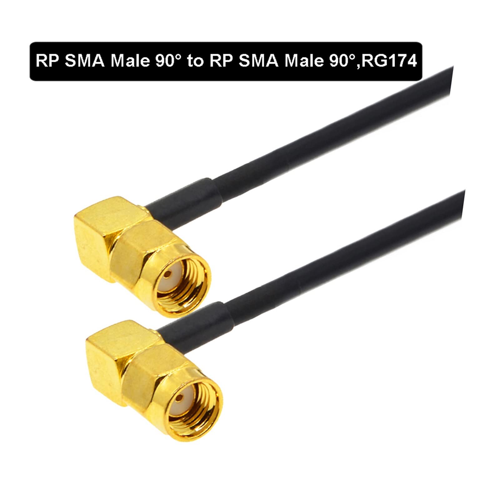 ACICS SMA Ángulo Recto Masculino Compatible with SMA Enchufe Masculino de 90 Grados RF Cable coaxial de la coleta Rg174 Puente WiFi Cable de extensión de Antena de enrutador Beavotop (Color : RP SMA