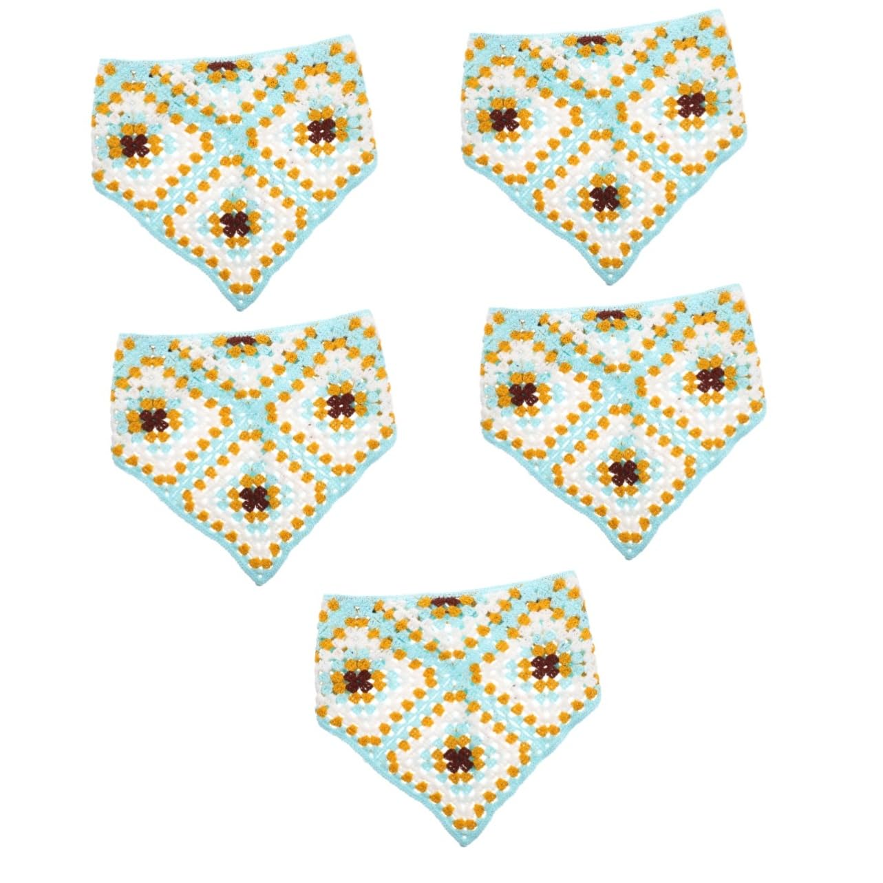 POPETPOP 5 Pezzi Bandana Per Donna Sciarpa Per All'uncinetto Elegante Accessorio Avvolgente