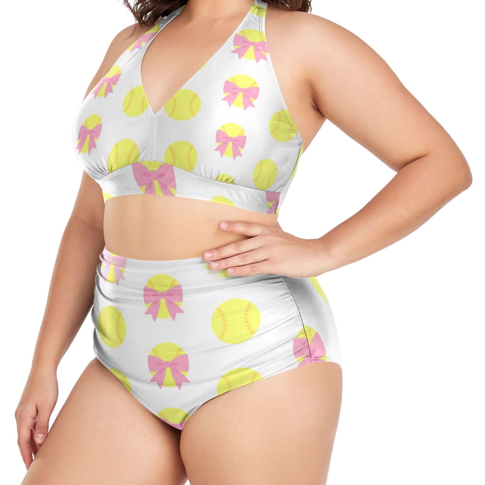 FRODOTGV Curvy Maillot de bain deux pièces pour femme L-4XL