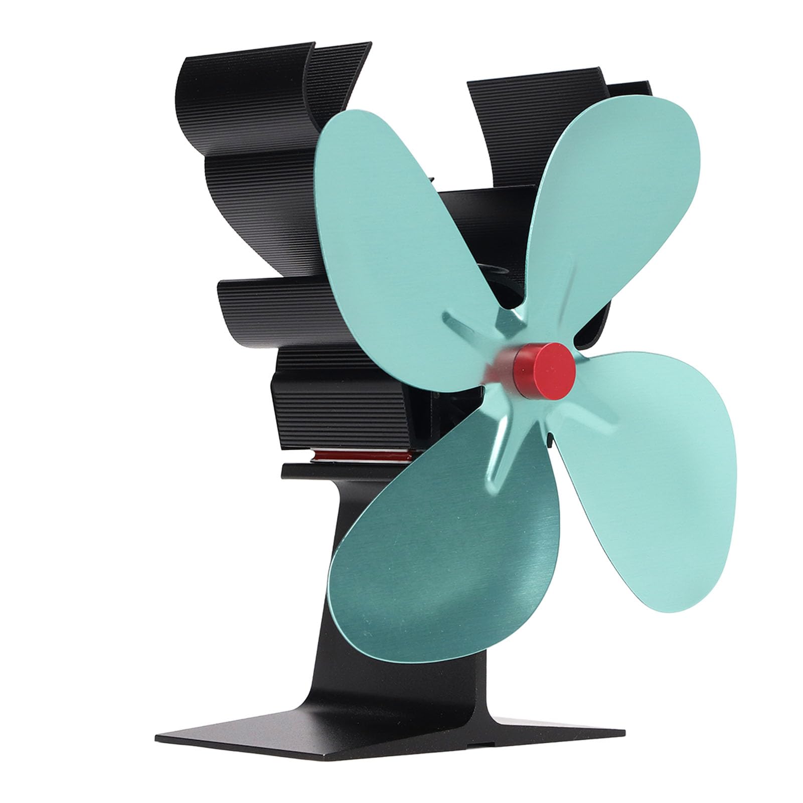 mingzhe Ventilatore per Camino Ventilatore per Stufa a Legna Alimentato a Calore 4 Pale in Stile Natalizio Decorazioni Natalizie - Lega di Alluminio Resistente