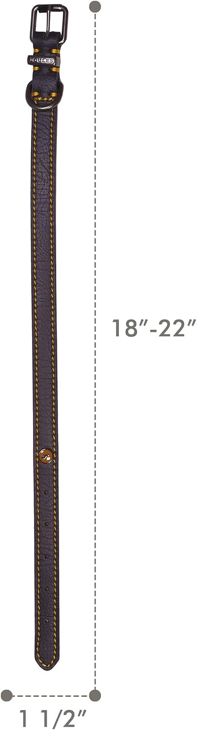 Rosewood Joules Navy Leather Dog Collar, Large - Image 5