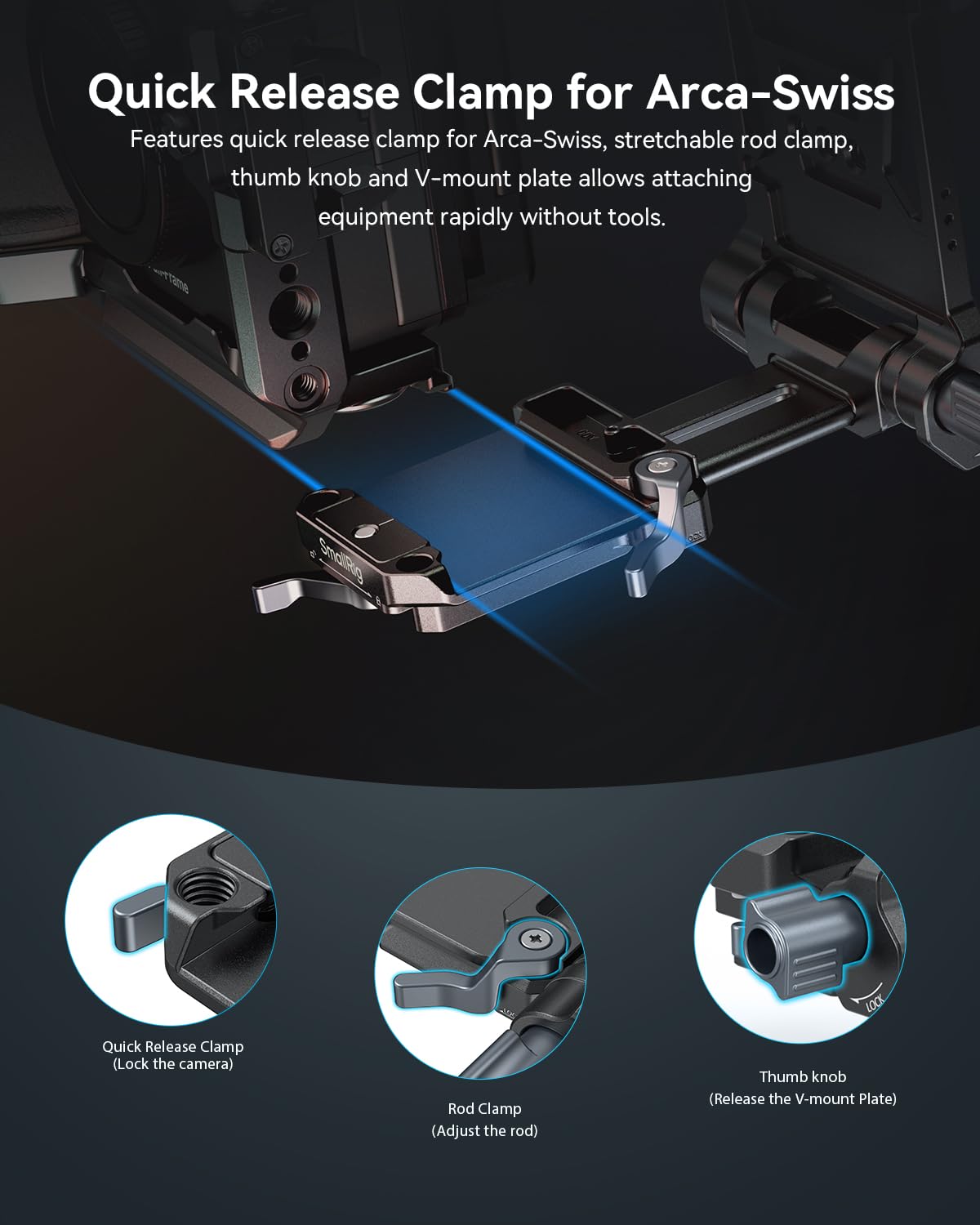 Amazon.com : SMALLRIG Foldable V Mount Battery Plate for Sony FX3
