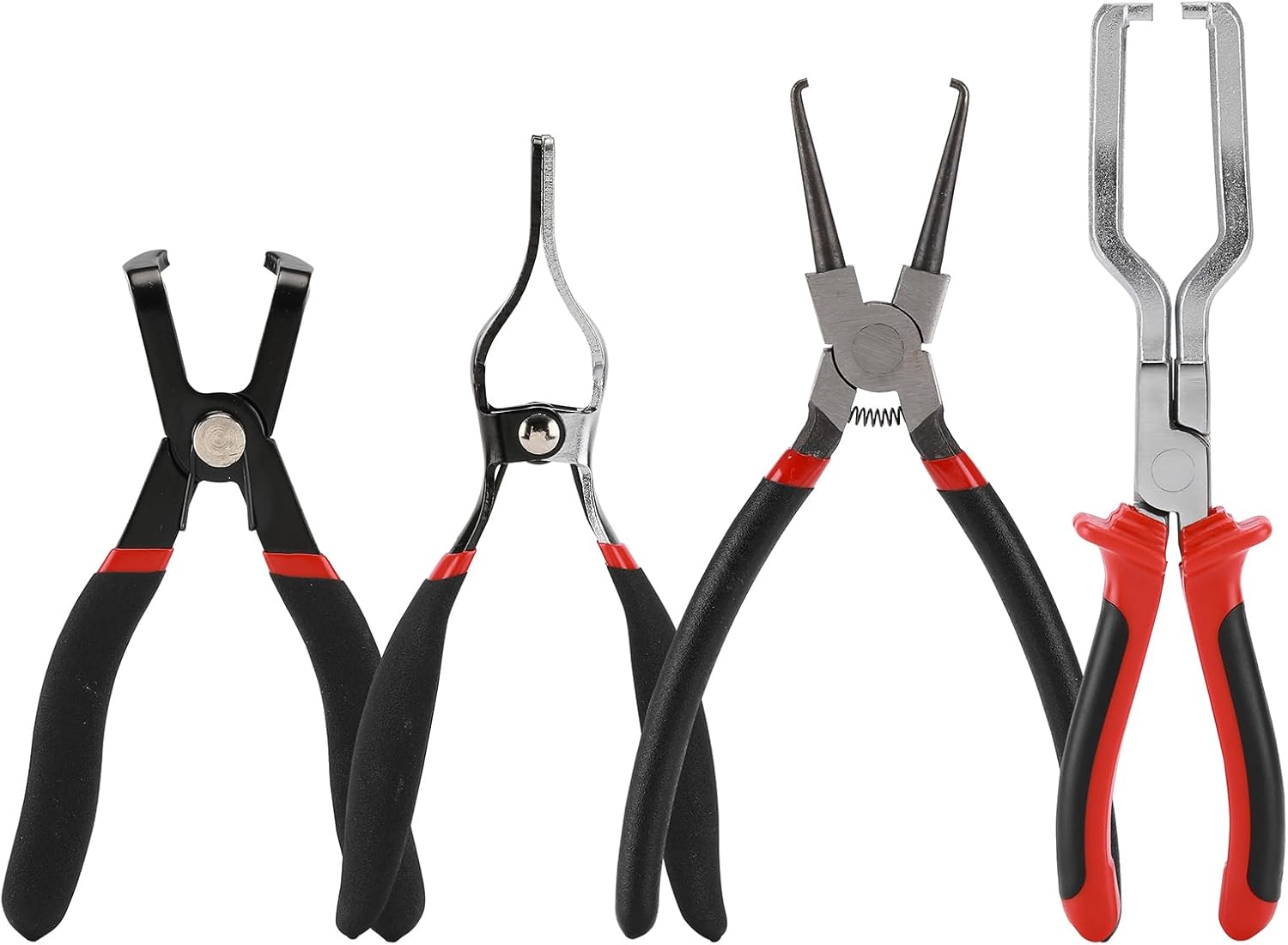 Mayouko 4PCS Fuel Line Pliers Set, 9 Inch Fuel Filter Calipers, Fuel Line Petrol Clip Pipe