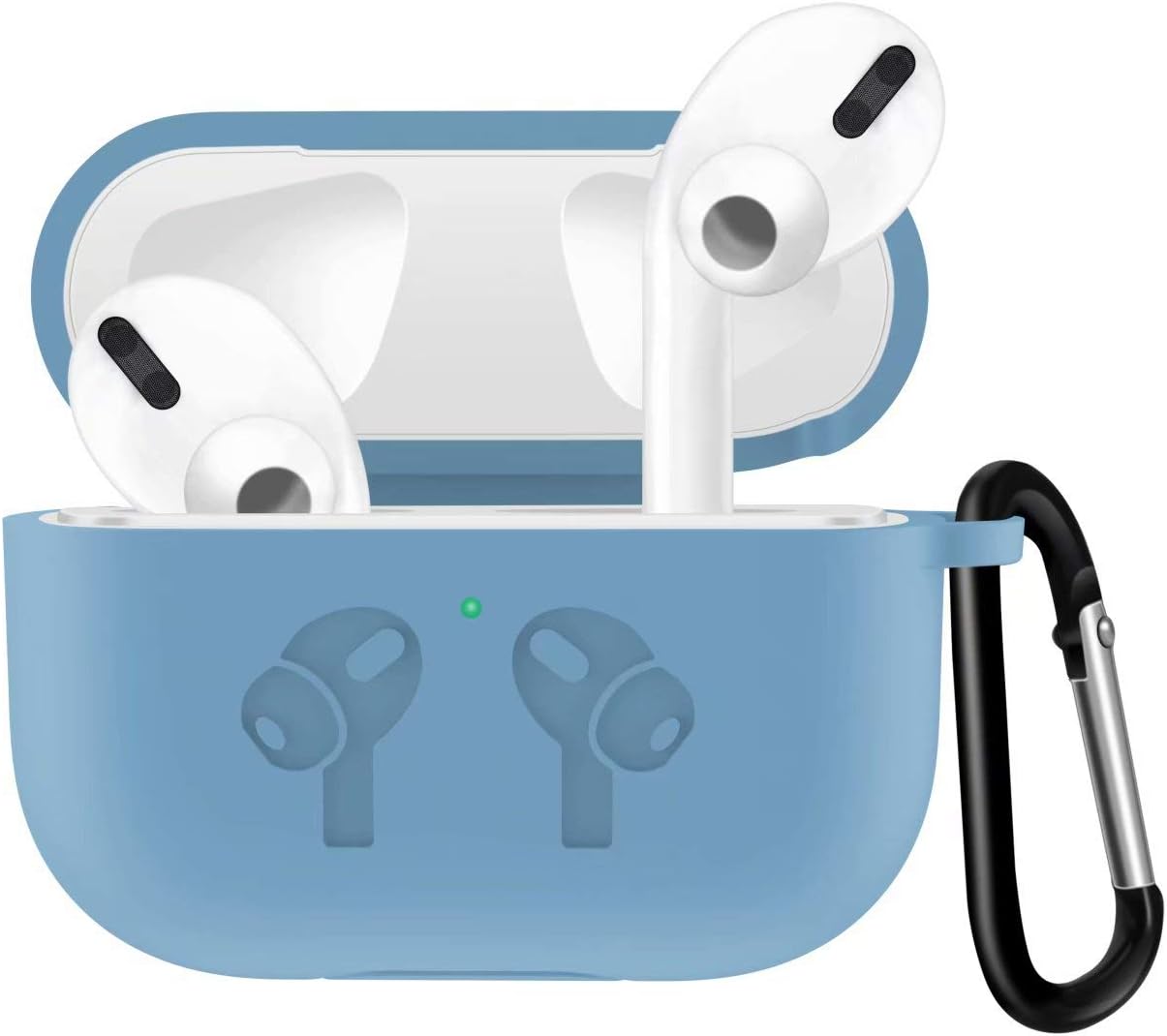 ADWLOF Compatible for AirPods Pro Case with Keychain, Wireless Charging Supporting, Shockproof Protective Silicone Cover Skin for AirPods Pro Charging Case Series 3