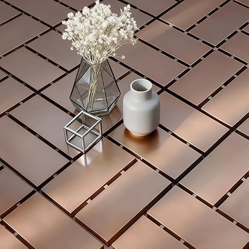 プラスチックフロア ウッドパネル 人工木 30cm×30cm 15枚セット ウッドデッキタイル 樹脂製 腐らない ジョイント式 簡単施工 メンテナンスフリー ベランダ 庭 リビング 商業施設 店舗用 インテリア 床材 屋外・屋内兼用 防水(ブラウン 90枚