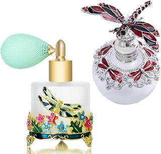 YU FENG 40ML Dragonfly Decorative Refillable Glass Perfume Bottle And 18ml Frosted Glass Perfume Spray Bottle Atomizer