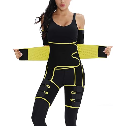 4 in 1 Elastic Band S-7XL Arm and Thigh Waist Trainer for Women,Butt Lifter High Waist Enhancer Waist Trimmer Plus Size
