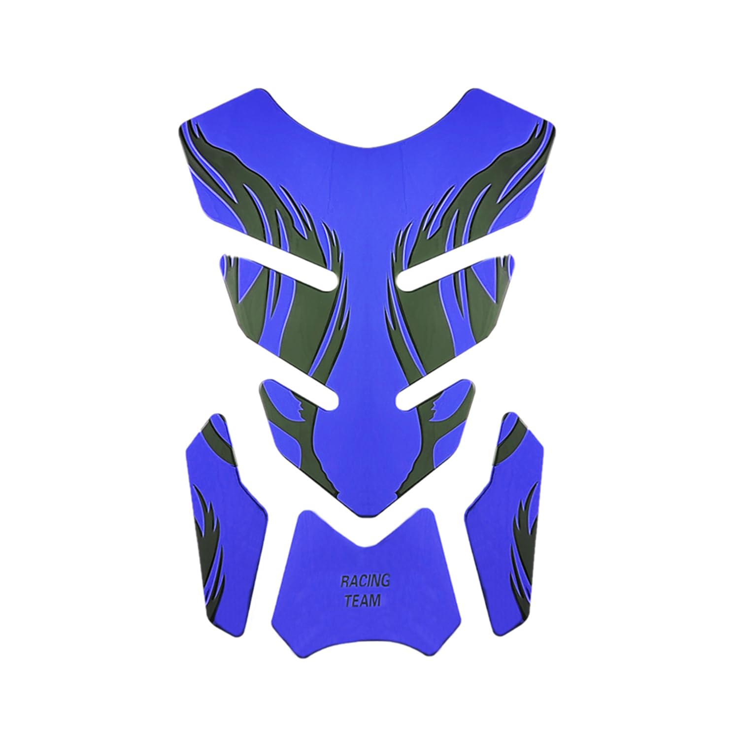 Autocollant réservoir moto noir et bleu en gel de qualité supérieure