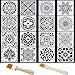 Produktbild NewZC Mandala Schablonen Set 16 Stück 15x15cm Malschablone Wiederverwendbares Malerei Schablonen für DIY Malerei Holz Wand Möbel Bodenfliesen Stein Felsmalerei Template
