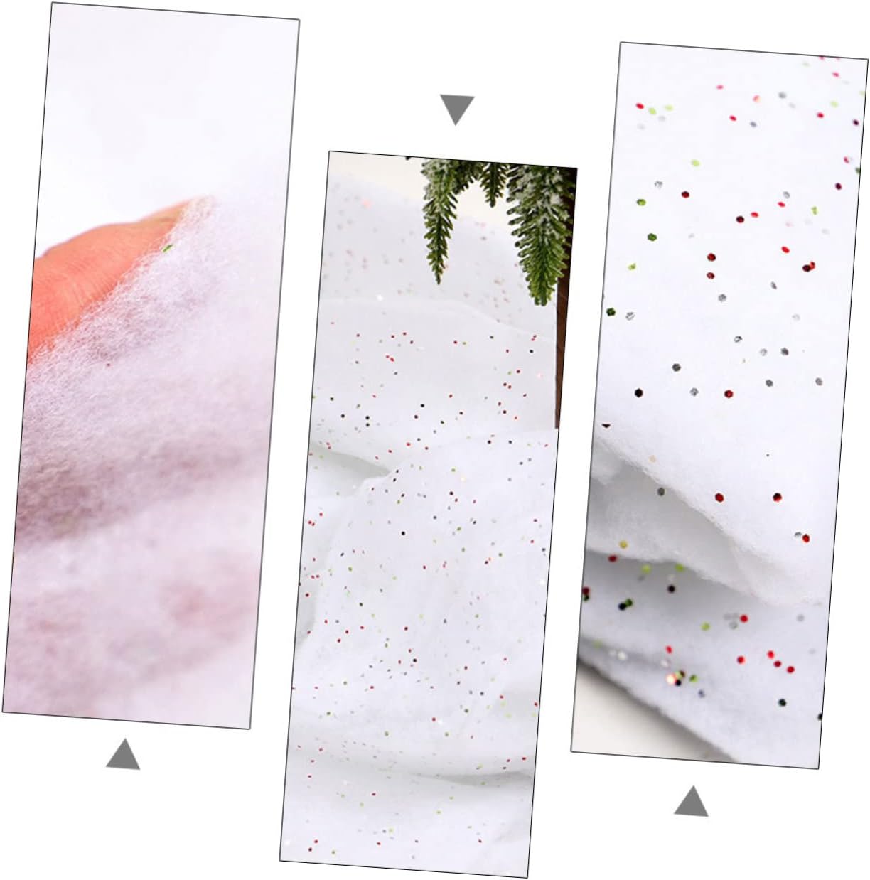 KICHOUSE 1sheet Christmas Fake Snow Carpet Artificial Snow for Holiday Decor Party Supplies Photography Prop Create Atmosphere