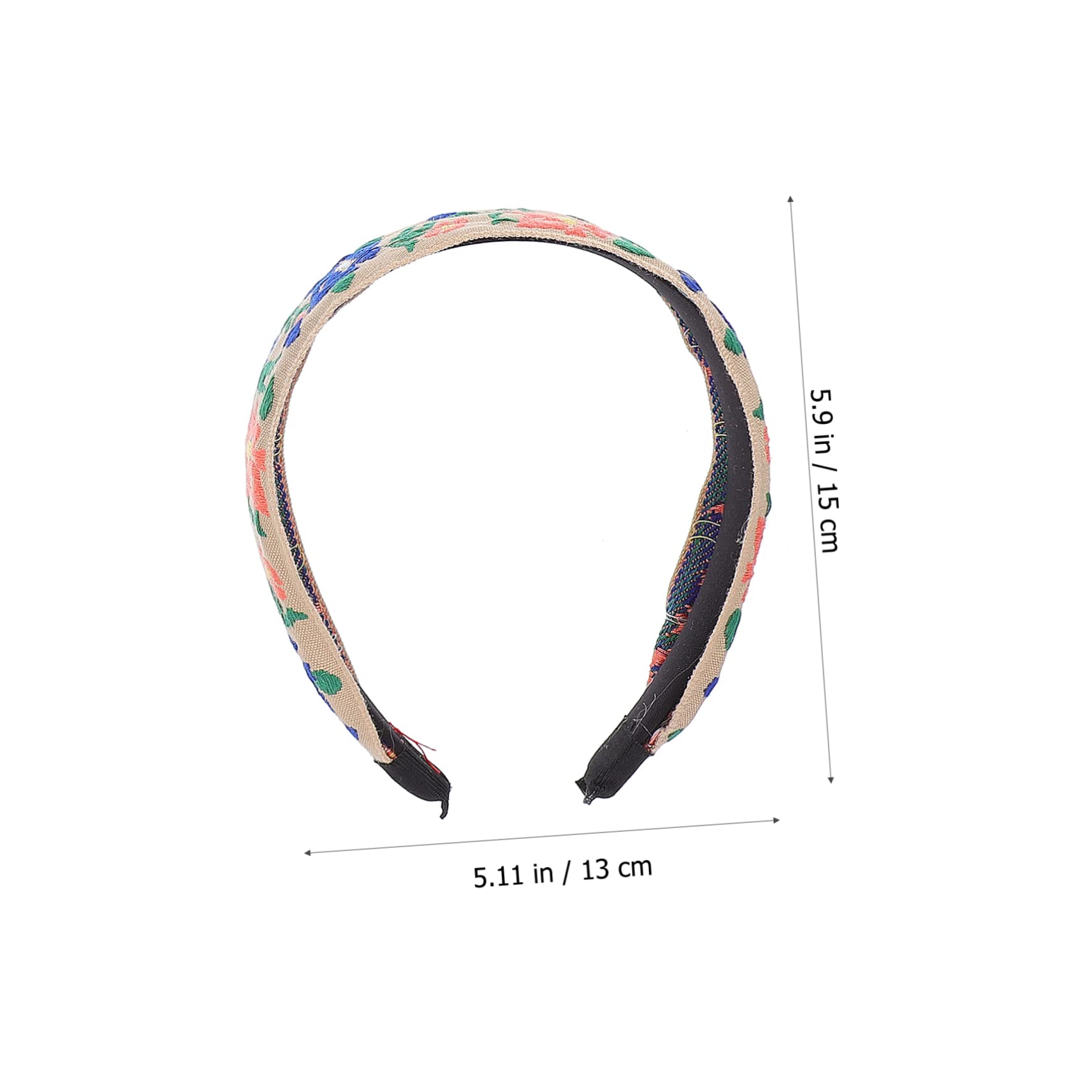 8 Piezas Diadema Bordada Con Diadema Bohemia De Flores Boho Con Turbante De Flores Bordadas Turbante De Pelo Antiguo Chica Tela Perder