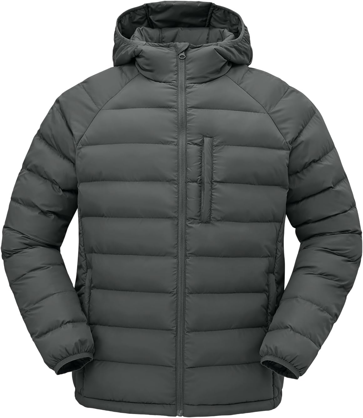 Rdruko Men's Puffer Jacket With Hood Winter Water-Resistan Casual Warm Coat Insulated for Hiking Travel