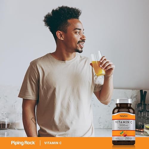 Miniatura 6 de Piping Rock Vitamina C de 1000 mg | 250 cápsulas | con bioflavonoides y rosa HIPS | Suplemento vegetariano, sin OMG, sin gluten