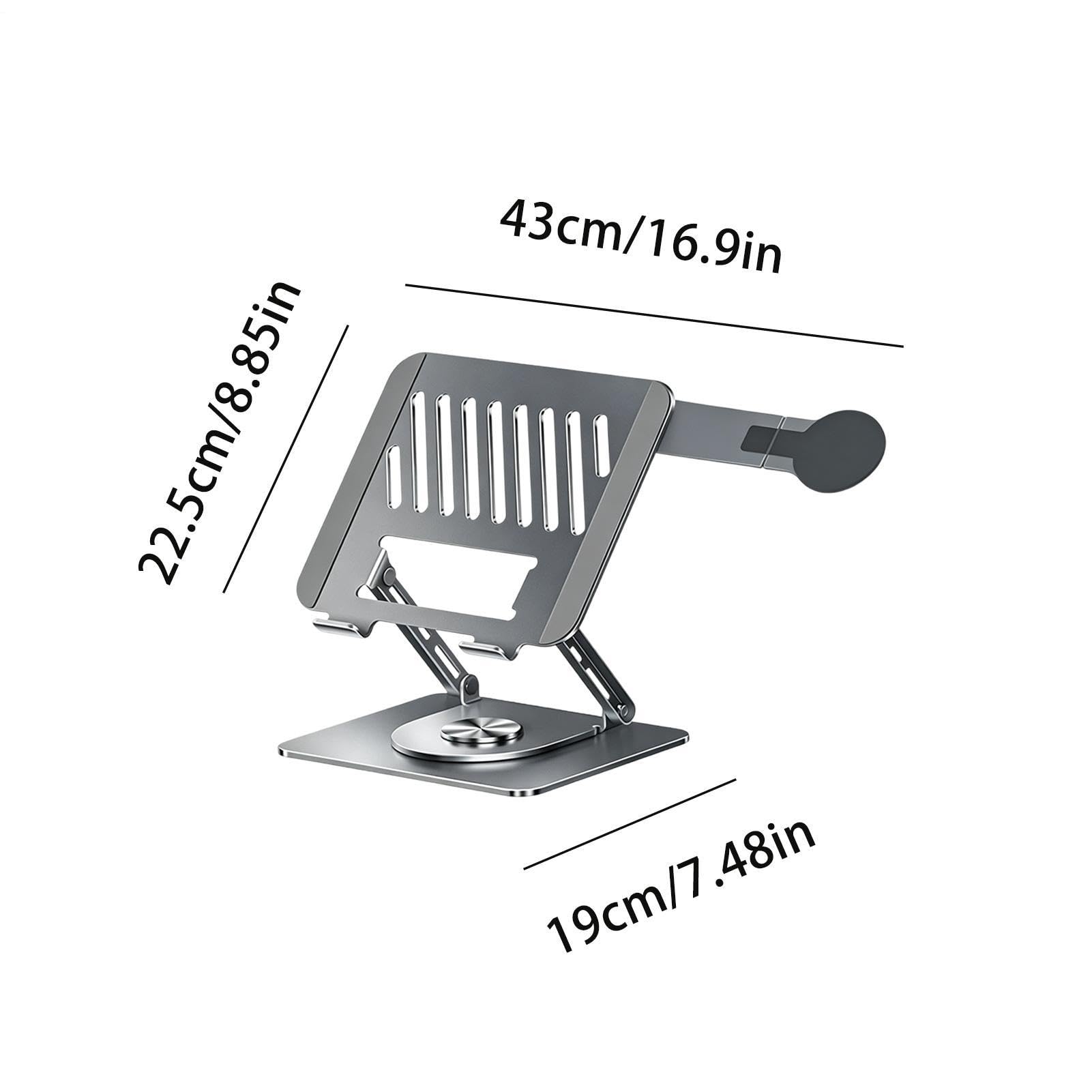 Rialzo laptop Supporto Pieghevole In Metallo Ergonomico Con Porta Telefono | Supporto per Computer Per casa, divano, lavoro, studio, cucina, aula, ufficio e