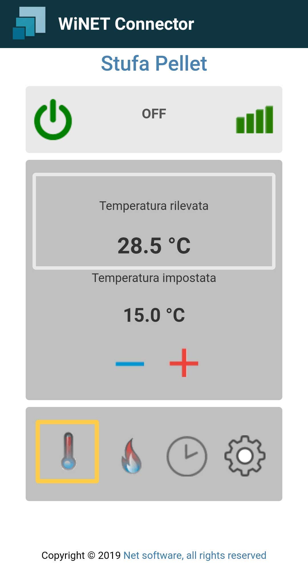 Controllo remoto WiFi Stufa a Pellet Aria - completo di cavi - Funziona con La Nordica - Extraflame – Piazzetta - ed altri marchi. Compatibile con Alexa/Google.