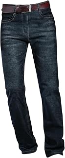 Jeans de ajuste reto masculino Jeans jeans confortável cintura alta calças largas calças de larga para meninos caminhadas ao ar