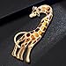 Enamel Giraffe Animal Brooch Pin for Women Men Fashion Rhinestone Gold Tone Dress Hat Costume Accessories Creative Christmas Birthday Holiday Decor Jewelry Gift for Pet Lover (Brown)