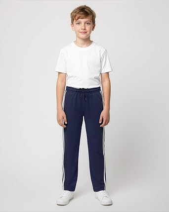 3 Pack Boy's Mesh Open Bottom Sweatpants Athletic Track Pants Teens Kids