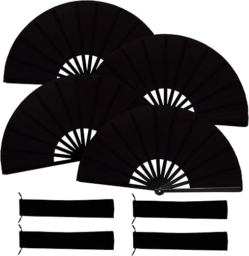 YesMvpMvp 13inch Large Rave Fan Popping Clacking Fans for Line Dancing,Hand Fans