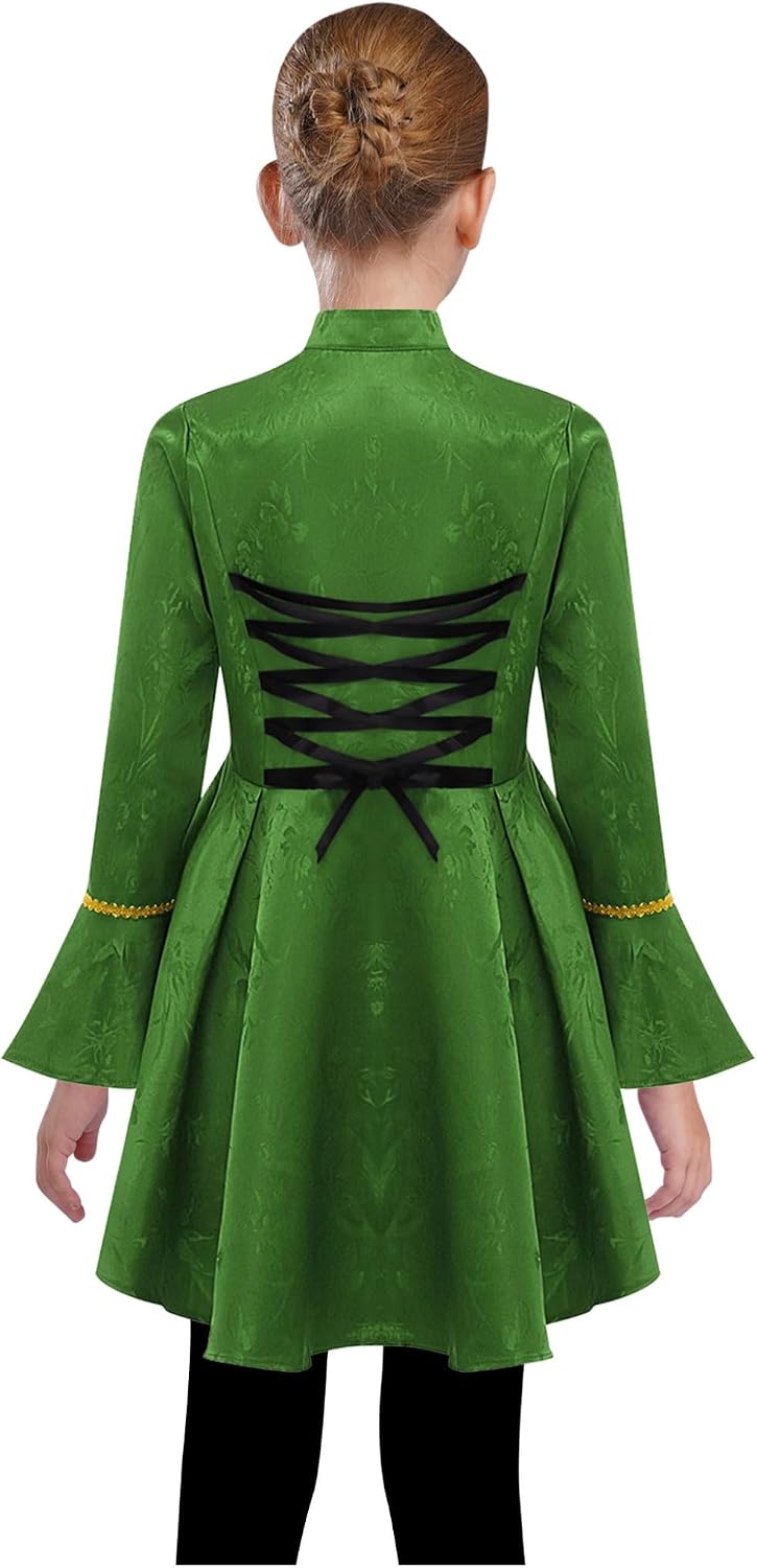 Kids Gothic Steampunk Dress Coat Long Sleeve with Floral Lace and Ruffles Victorian Style
