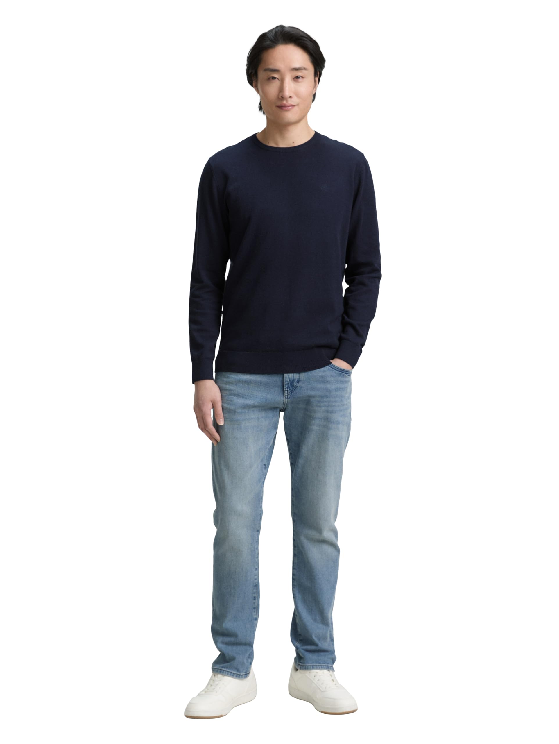 TOM TAILOR Herren Strickpullover mit Crewneck