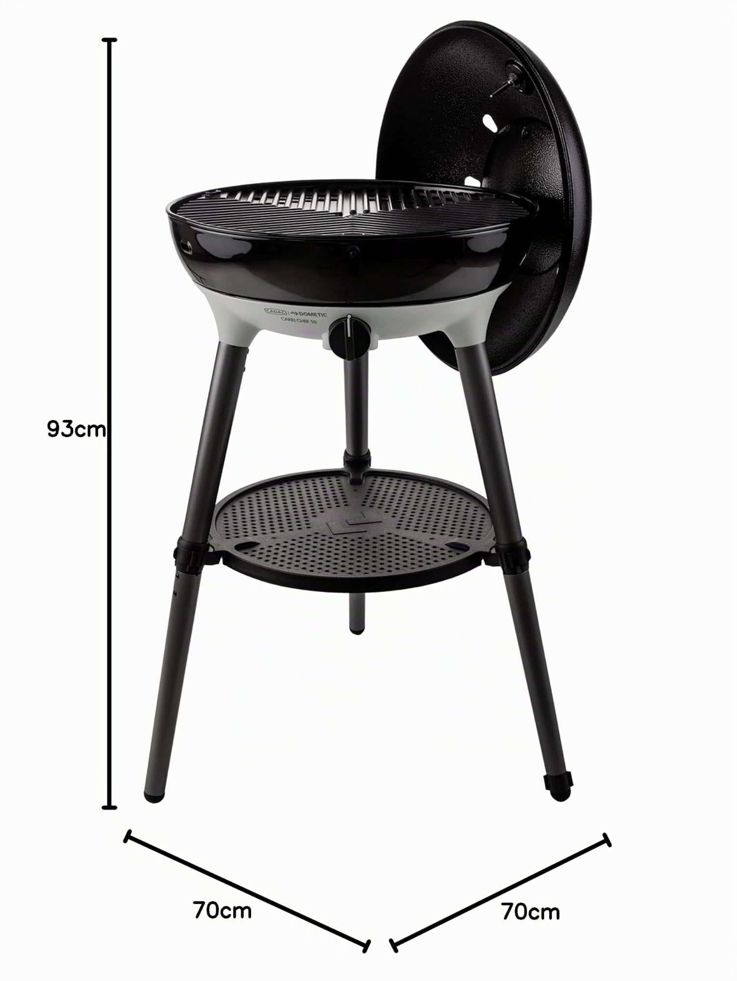 CADAC - Carri Chef 50 BBQ - Tragbare Grills - Grill 2 Braai - Automatische Zündung - Inkl. Tragetasche - Campingplatz - BBQ-Must-Haves