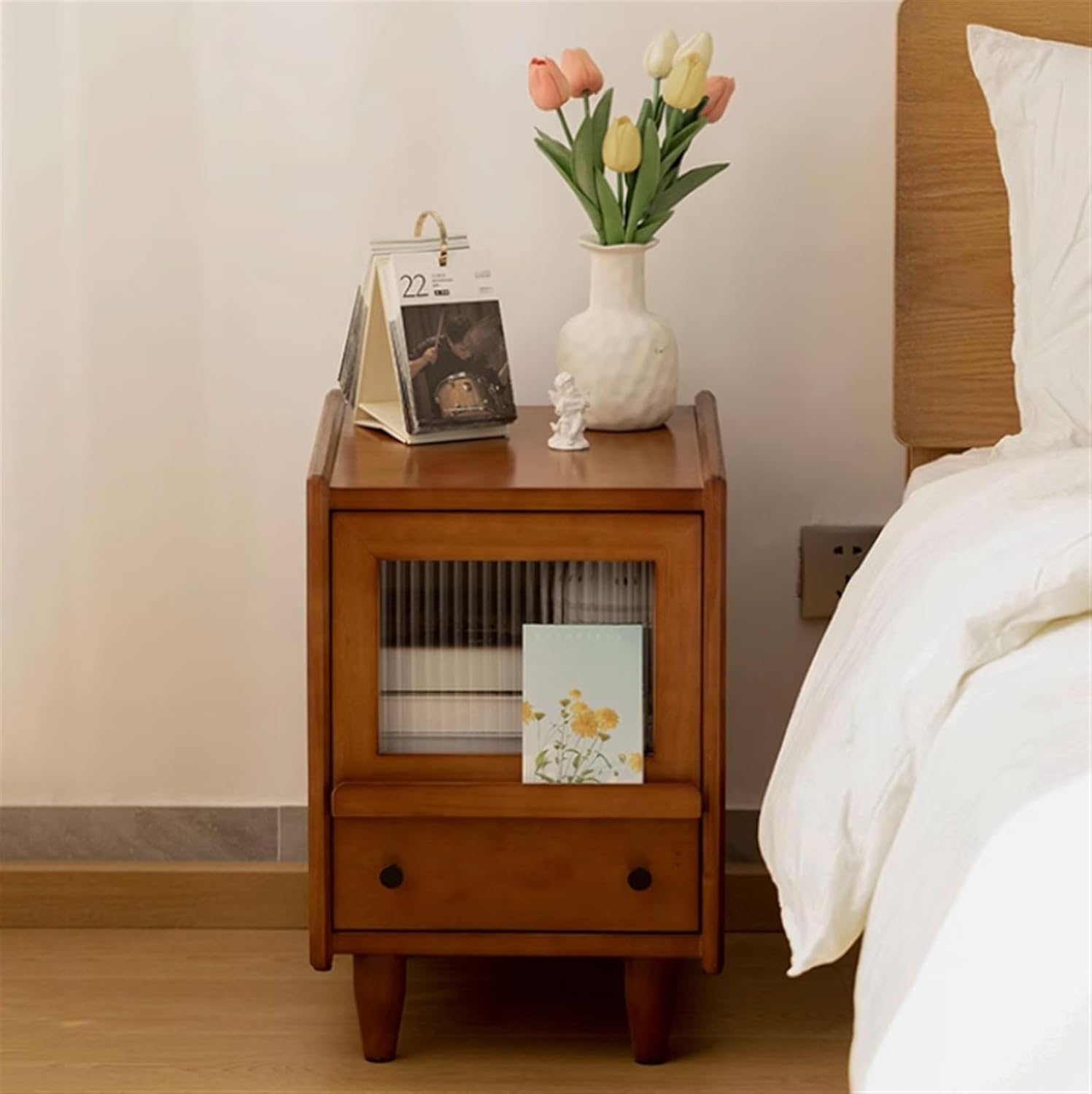 ベッドサイドキャビネット ヴィンテージ ナイトスタンド ベッド
