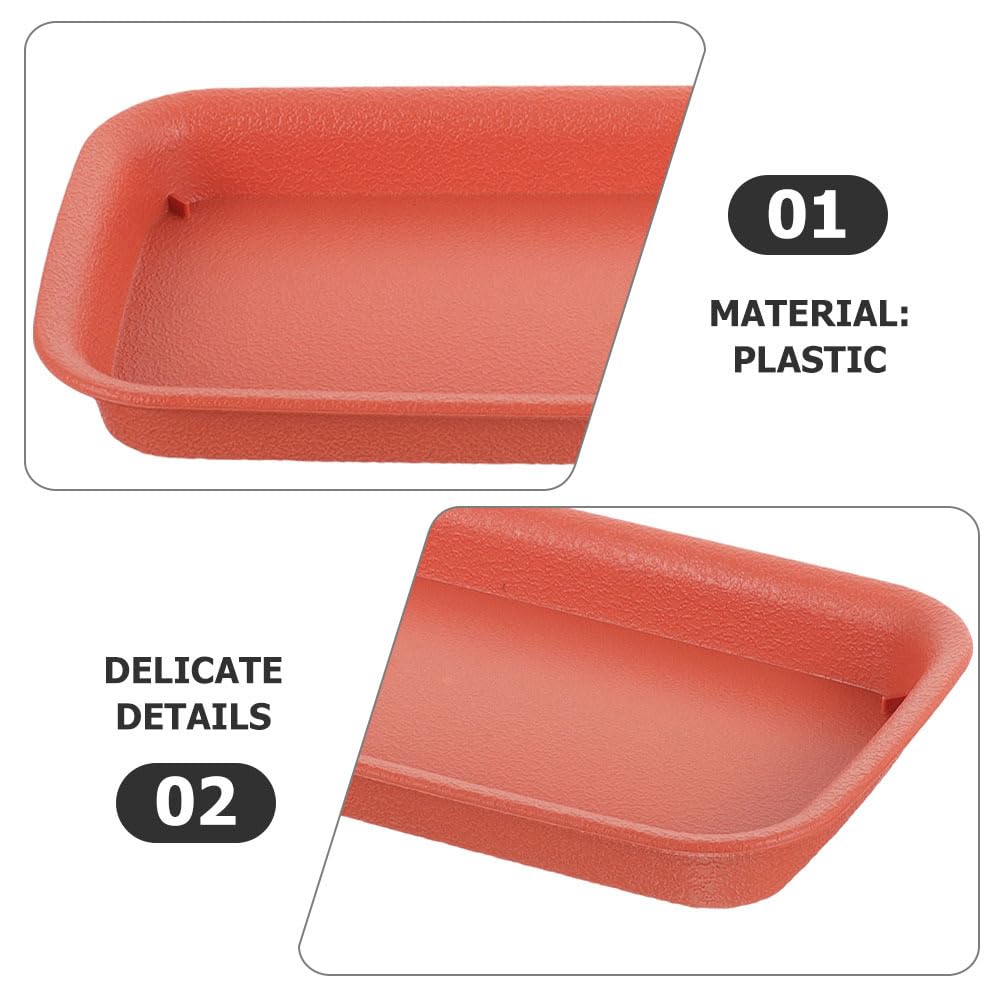 Yardwe 3pcs Plastic Plant Saucer Drip Trays, Rectangular Planter Tray, Large Pot Saucer - Image 4