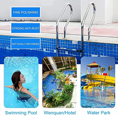 Escalera para piscina con pasamanos Katzowen 200kg miniatura 4