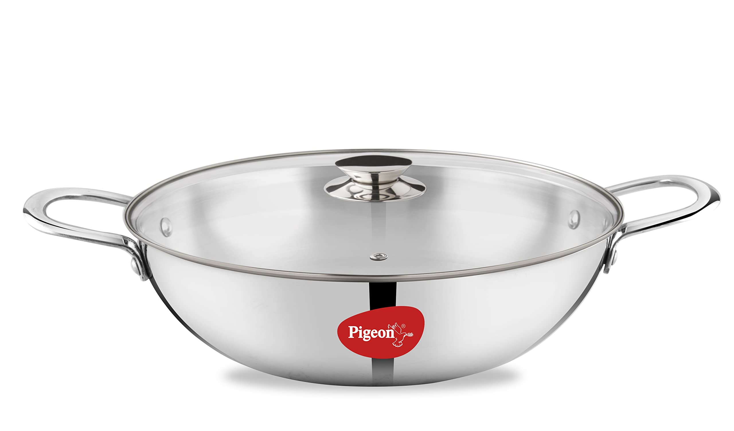 Pigeon Elite Stainless Steel Kadhai - 24cm -1 Pigeon Elite Stainless Steel Kadhai - 24cm -1