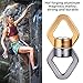 FeiYen Tree Swing Swivel Spinner with 2 Carabiners 30KN for Aerial Silks, Spider Web Tree Swing, Hanging Hammock, Children's Pod Swing - Safest Climbing Rotational Device Hanging Spinner 2500 up Lbs