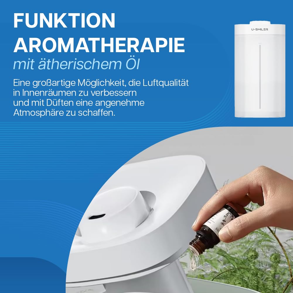 Umidificatore 3,5L con aromaterapia, diffusore ad ultrasuoni per oli essenziali, purificatore d'aria e umidificatore, umidificatore silenzioso per camera da letto, piante, appartamento