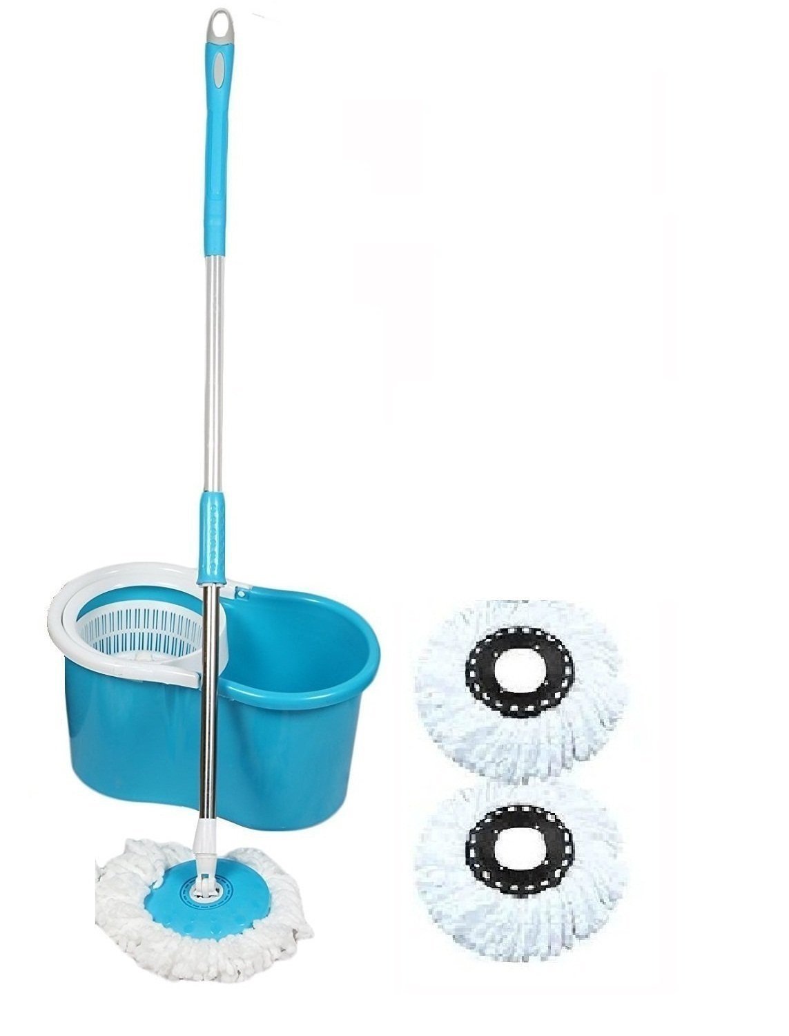 First Choice 360° Rotating Easy Magic Floor Bucket Mop (PVC) with 2 Micro Fiber Refills, (Random Color) (B07DB8BGXJ) Amazon Price History, Amazon Price Tracker