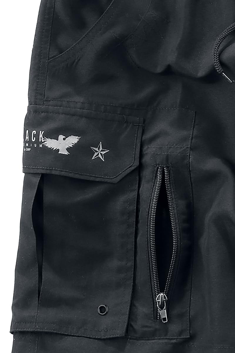 Black Premium by EMP Herren Schwarze Badehose mit Netzinnenteil