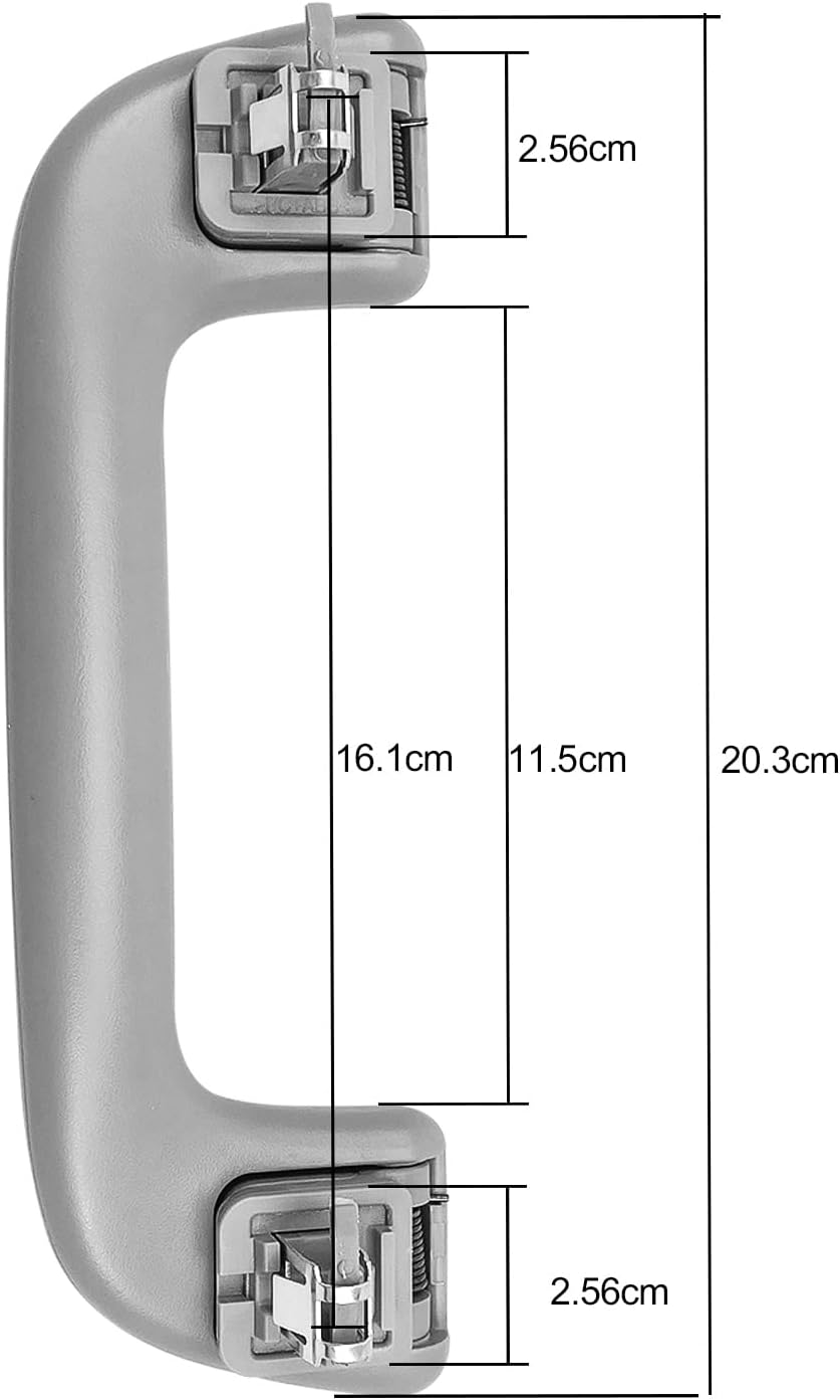 TIKSCIENCE 74610-52020 Auto Roof Pull Handle Without Hook Fit for Toyota Corolla 4Runner Rav4 Highlander Yaris Vios 2003-2021 Front Grab Rail Grey Replace 74610-52030 74619-0M010 74683-8010