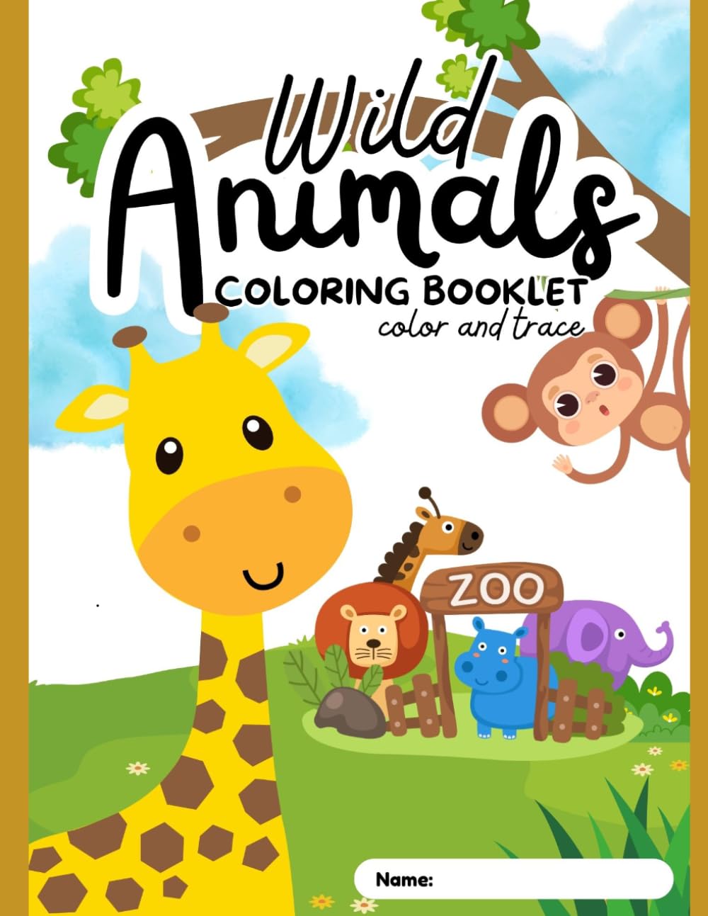wild Animals: Coloring Book