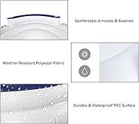 Vista 3 de YUSING Inflatable Pool Floats, 2-3 Person Giant Pool Float Lounger with Cup Holder for Adults & Kids, Floating Island for Indoor & Outdoor