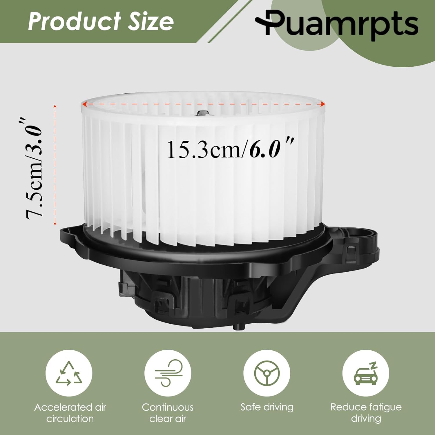 AC Heater Blower Motor Compatible with Hyundai, Kia and Genesis Vehicles - Genesis 2014-2016, Stinger 2018-2023, G70, G80, G90 - Replace# 97113B1000